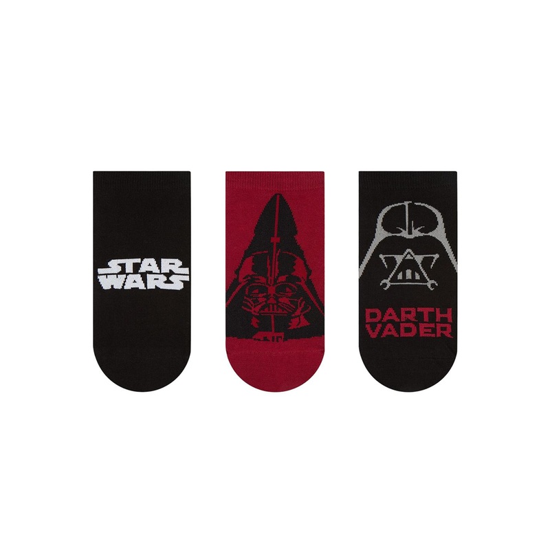 Socksxpress Men Pack Of 3 Assorted Star Wars Ankle Length Cotton Socks