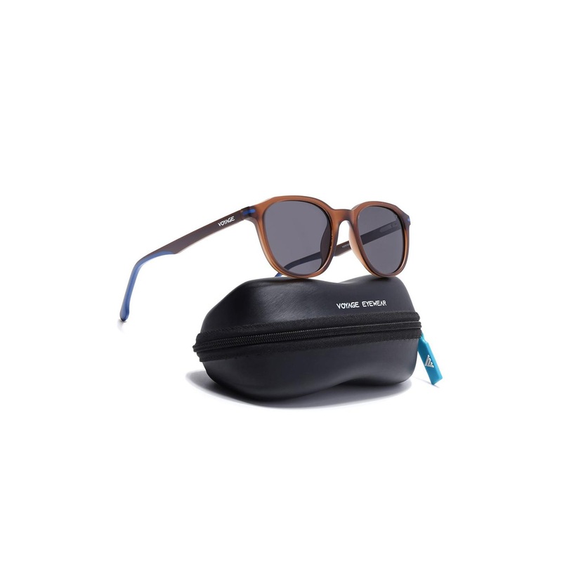 Voyage Unisex Full Rim Round Sunglasses With Polarised and UV Protected Lens SV011PMG7403