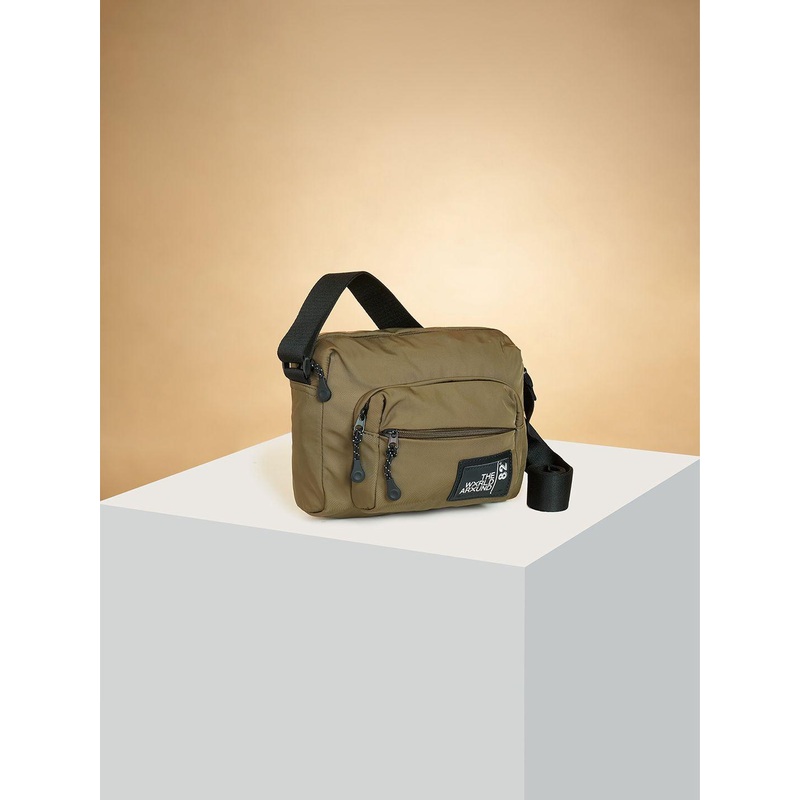 Ajile by Pantaloons Men Structured Shoulder Bag with Cut Work