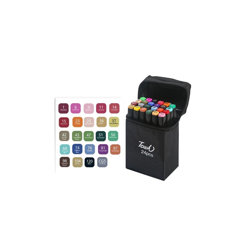 Alexvyan 24-Pcs Dual Tip Art Colour Markers