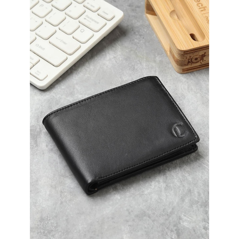 CRAFT LINE SHEEP CONTENER BLAK Men Leather Two Fold Wallet