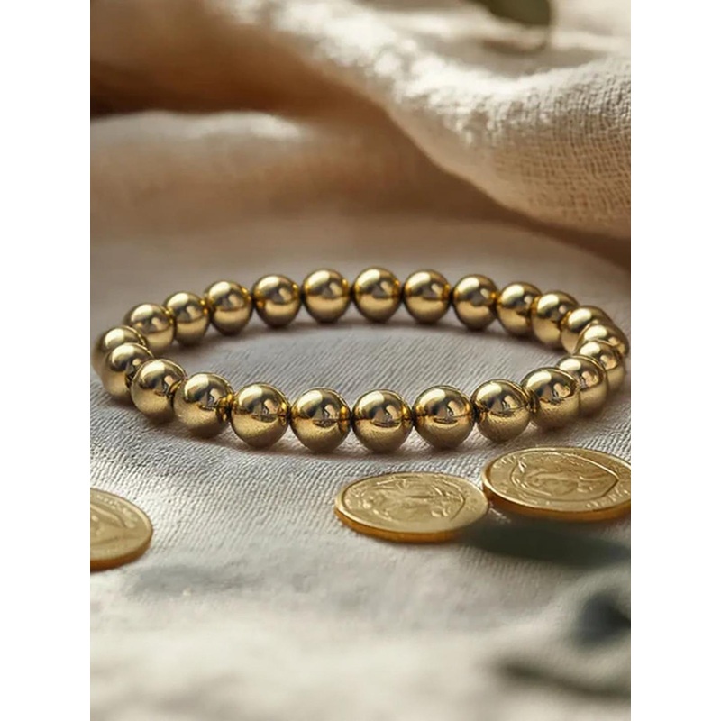 craftNyou Unisex Golden Pyrite Bracelet