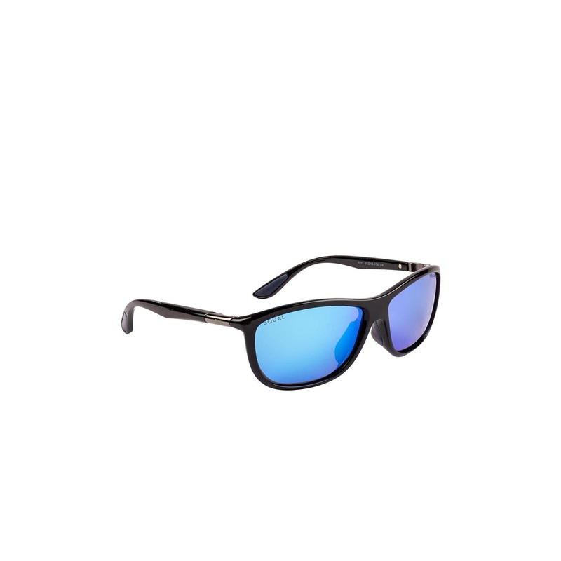 EQUAL Unisex Blue Lens & Black Sports Sunglasses with UV Protected Lens