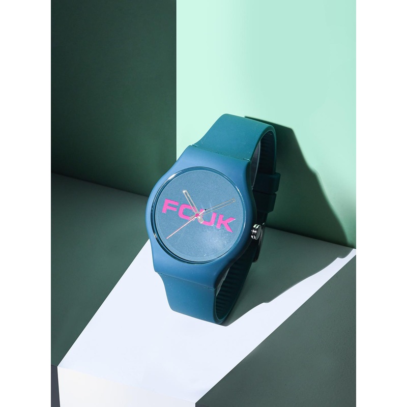 FCUK Men Green Printed Dial & Green Straps Analogue Watch