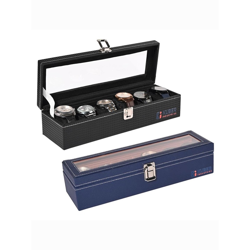 Kuber Industries 2-Pieces Wrist Watch Organiser Box