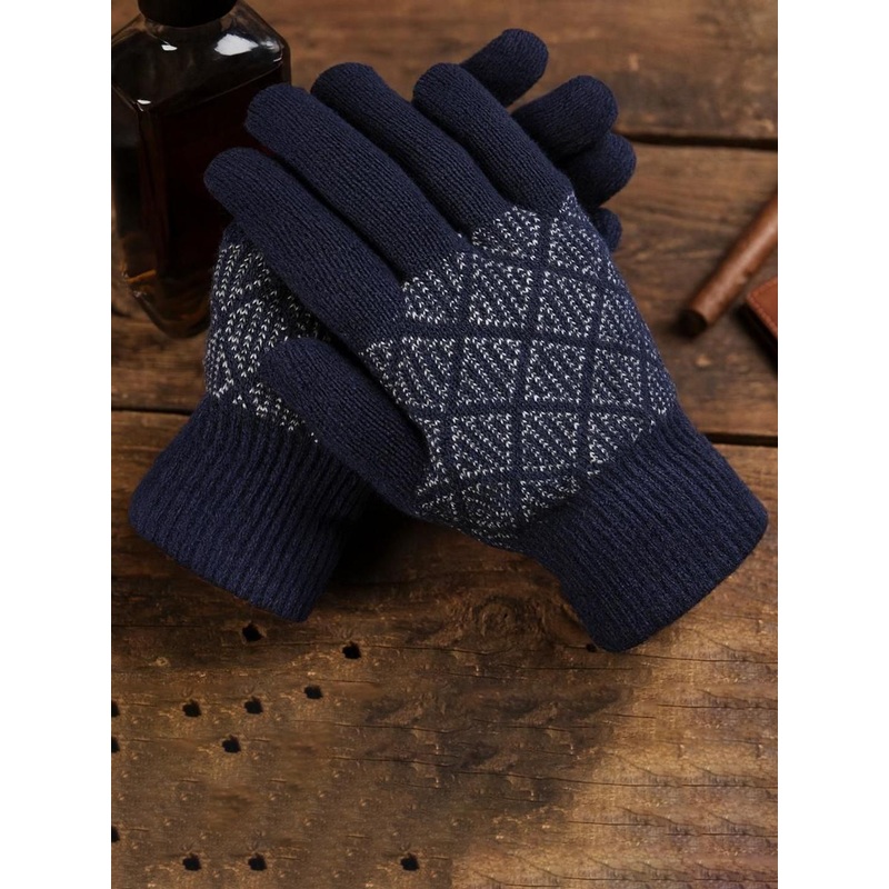 LOOM LEGACY Men Checked Winter Gloves