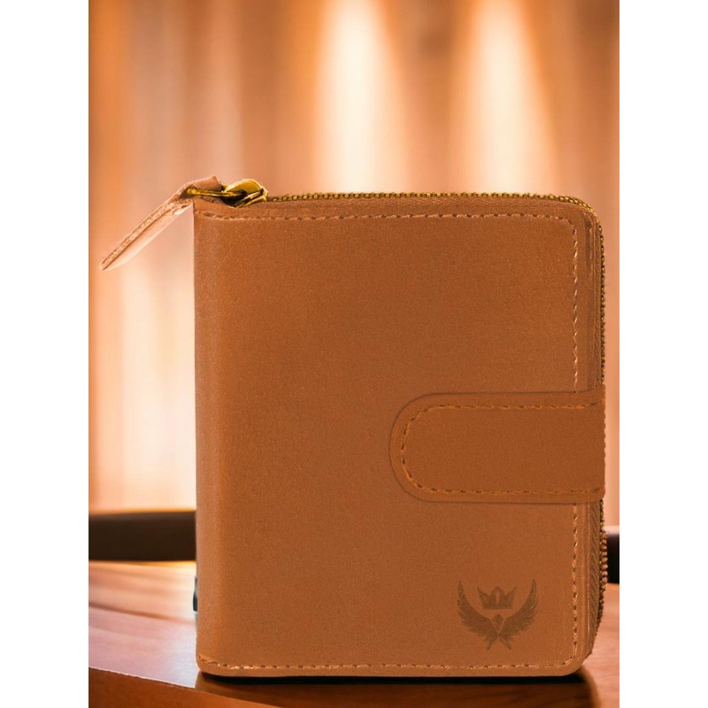 LORENZ Men Leather Zip Around Wallet