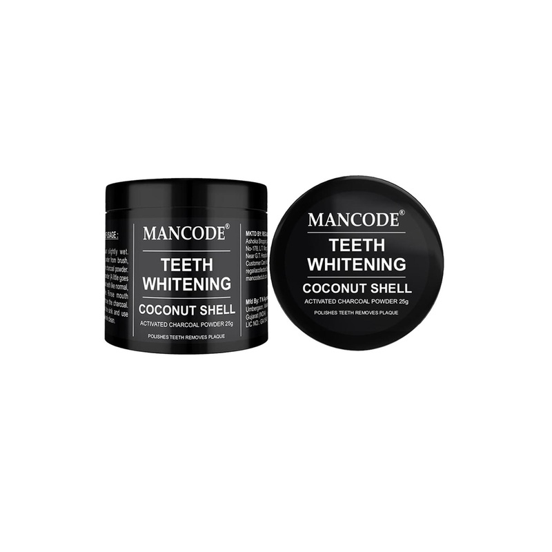 MANCODE Teeth Whitening Powder with Coconut & Mint Extracts – 25 g