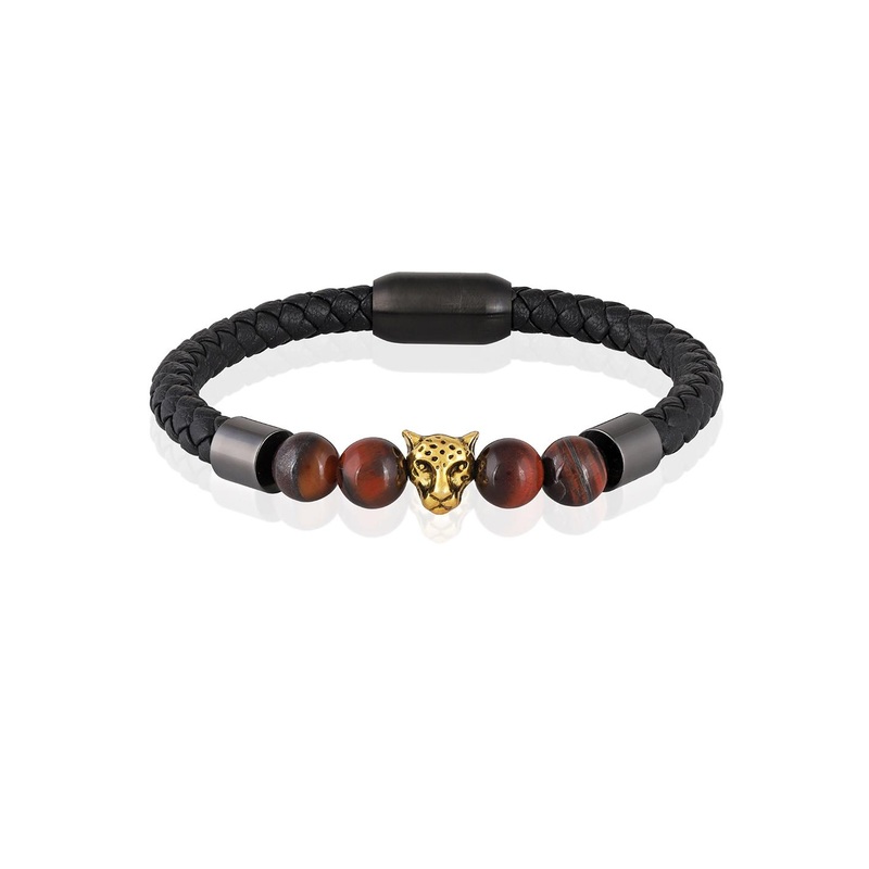 Nirvana Men Tigers Eye Wraparound Bracelet