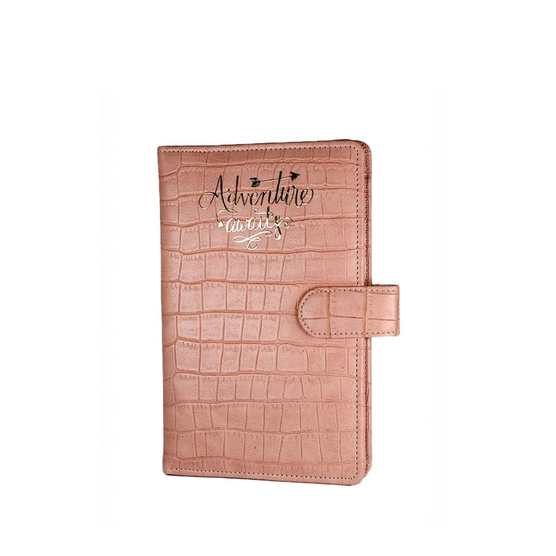 TPC Gifts Men Typography Textured Wallet With Passport Holder