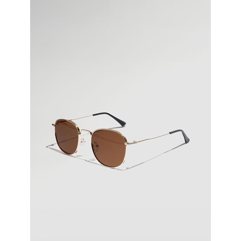 Urban Scissors Unisex Oval Sunglasses with UV Protected Lens TRANSIT-BROWN-SUN