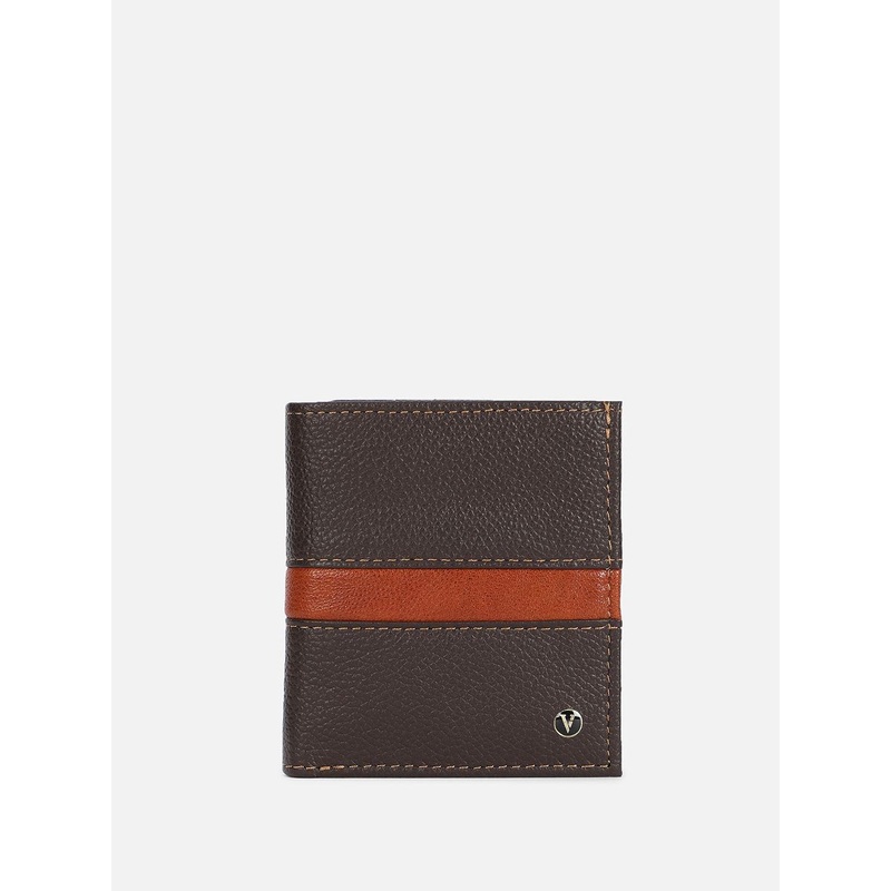 Van Heusen Men Colourblocked Leather Three Fold Wallet