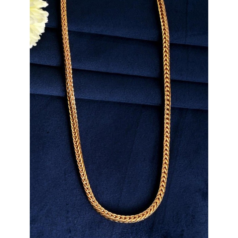 VOJ Men Gold-Plated Stainless Steel Thick Snake Chain