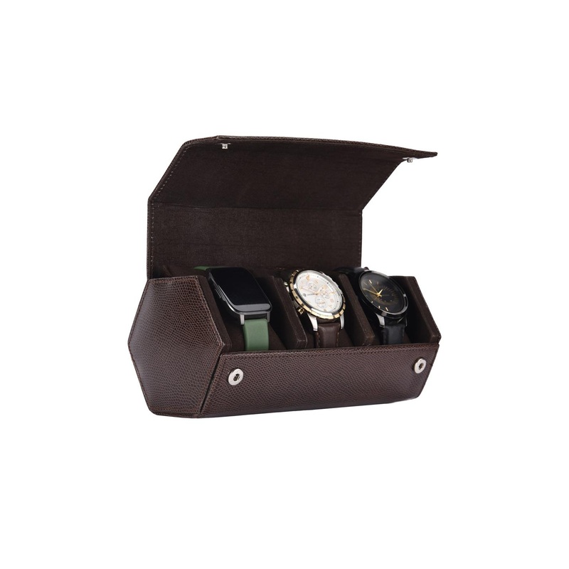essart Textured 3-Slot Watch Organiser
