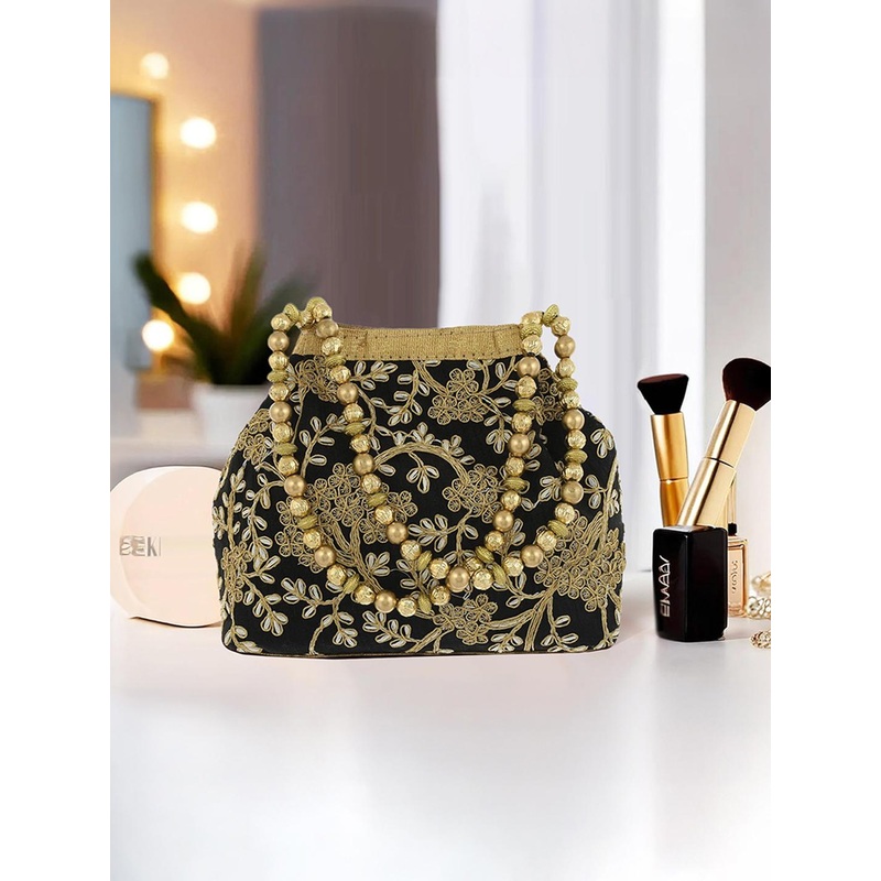 Kuber Industries Embroidered Fabric Potli