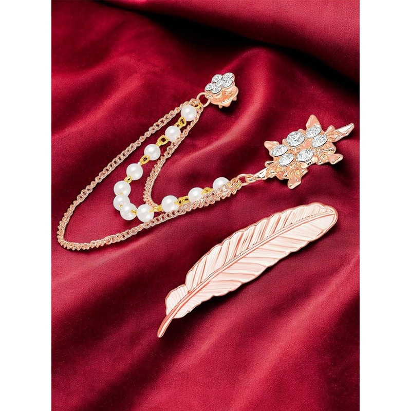 Mahi Men Leaf and Floral Layered Brooch