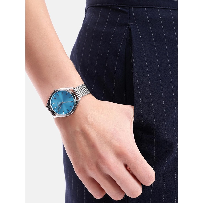 Mast & Harbour Unisex Brass Dial & Stainless Steel Textured Straps Analogue Watch