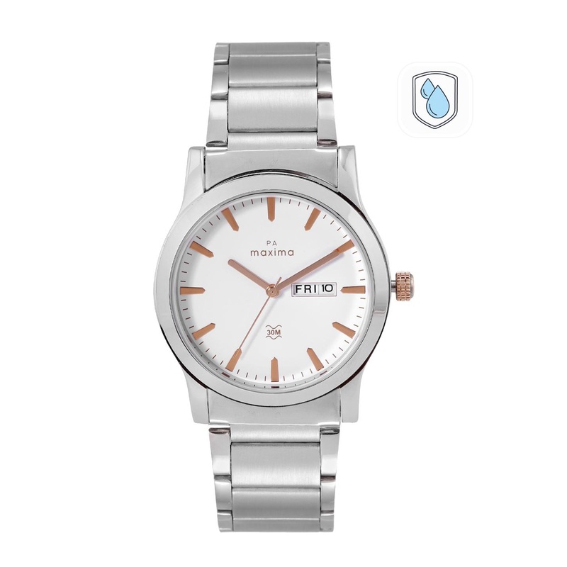 maxima Men Stainless Steel Bracelet Style Straps Analogue Watch 46910CMGI