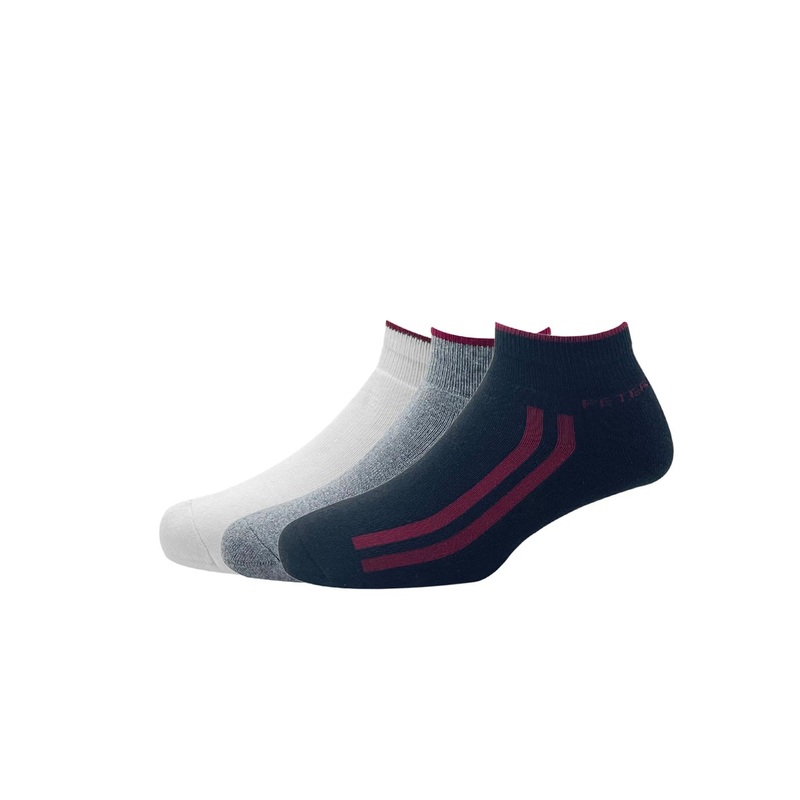 Peter England Men Set of 3 Ankle-Length Assorted Socks