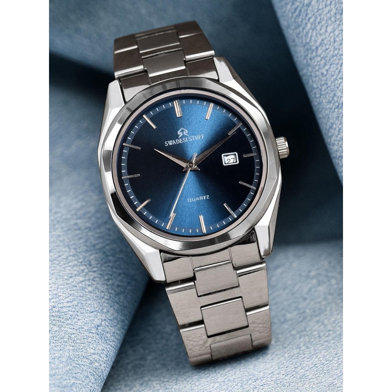 SWADESI STUFF Men Round Dial & Bracelet Style Straps Analogue Watch SDS 169 BLUE 9