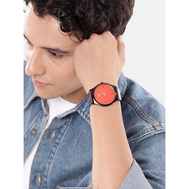 WROGN Men Brass Dial & Leather Straps Analogue Chronograph Watch