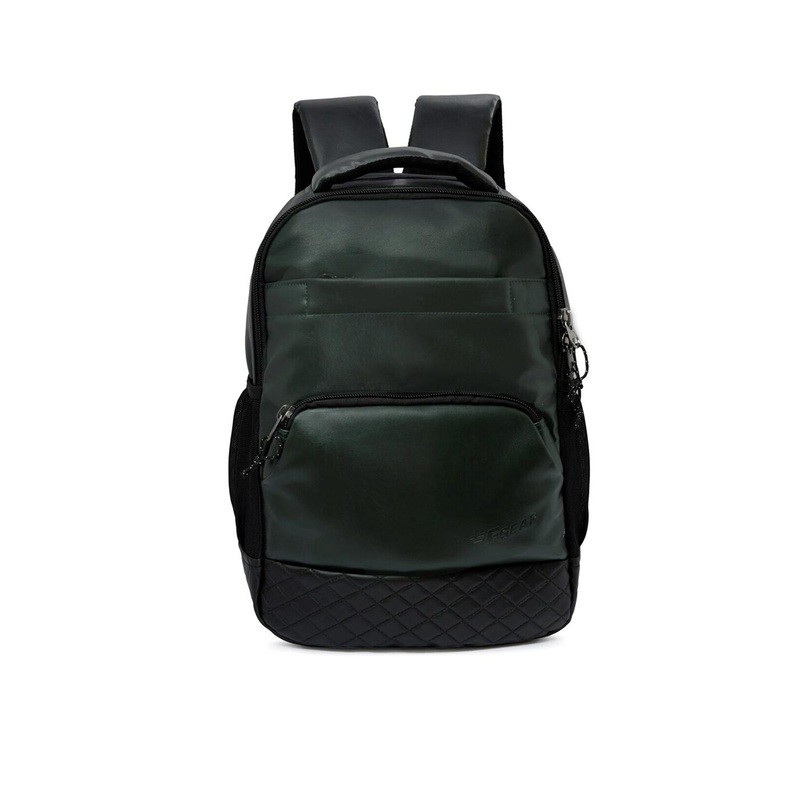 F Gear Unisex Olive Green & Black Solid Backpack