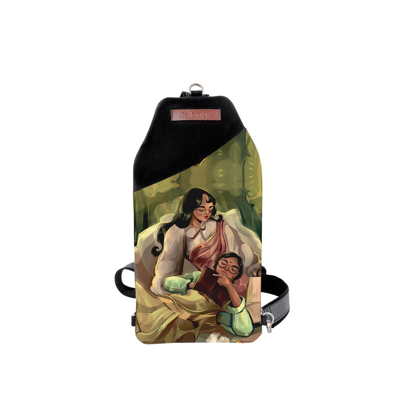 Kalankit Printed Leather Crossbody Sling Bag