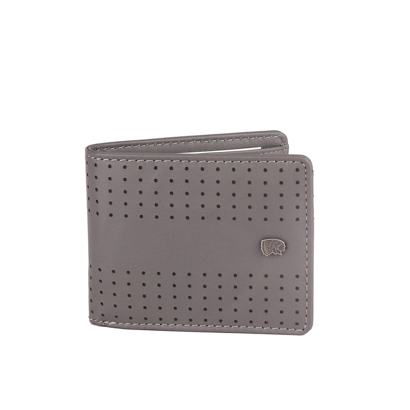 Red Chief Men Grey Textured Leather Two Fold Wallet