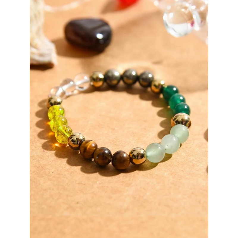SENROAR  Fabric Crystals Elasticated Bracelet