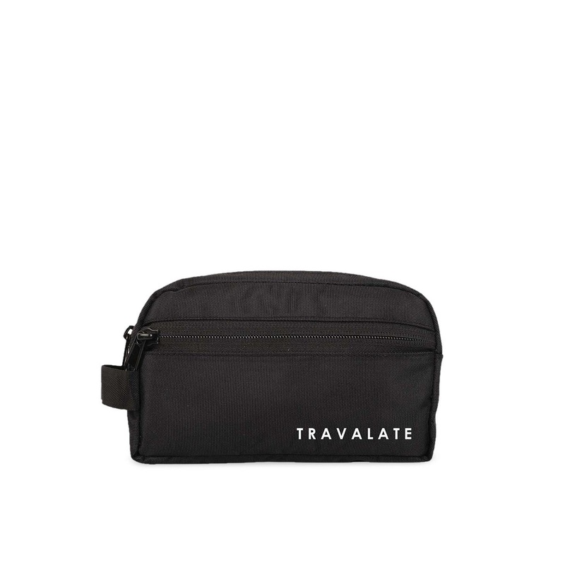 TRAVALATE Black Solid Toiletry Travel Bags