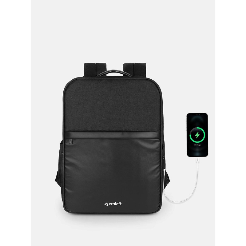 Craloft Unisex Laptop Backpack with USB & Rain Cover
