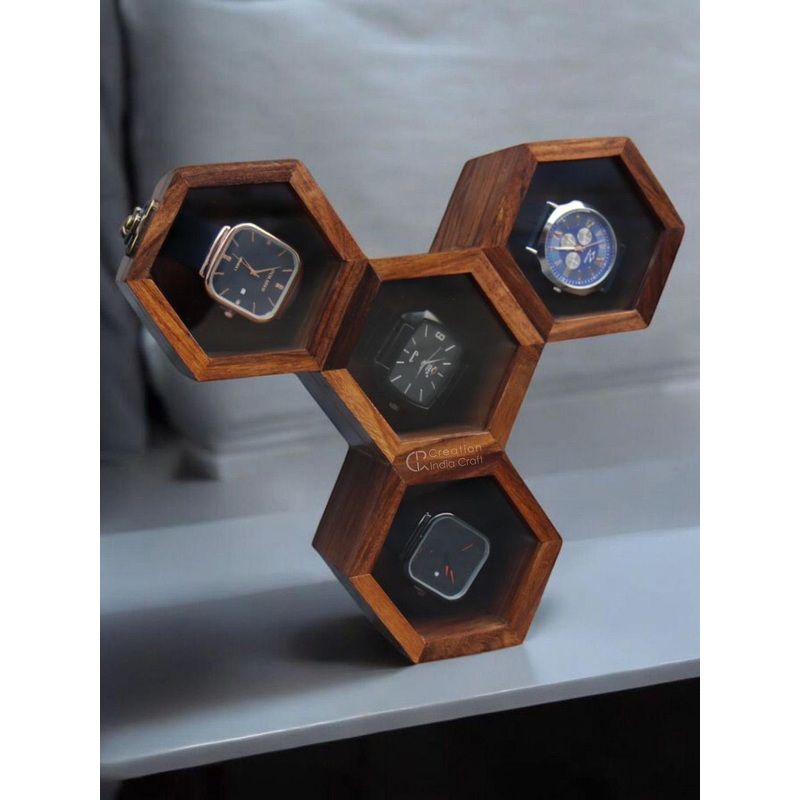 Creation India Craft Brown Wooden Vintage Watch Box