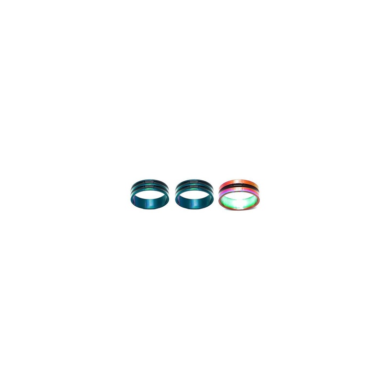 Dynamic Retail Global Set of 3 Rings for Men & Women, Green-Muklticolor Alloy Ring ()