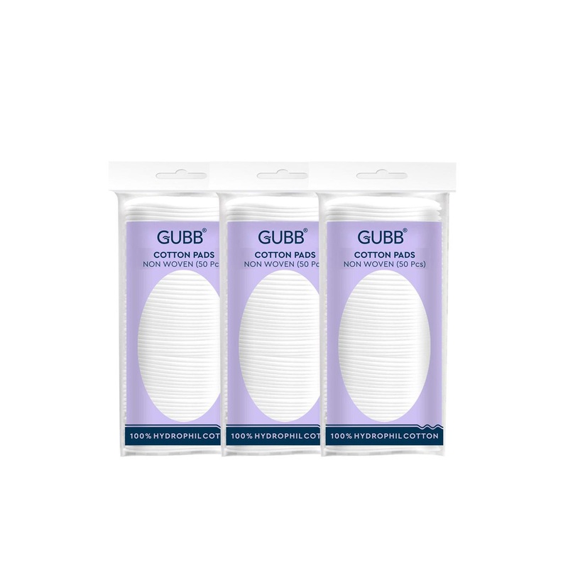 GUBB Set Of 3 Cotton Pads Non-Woven 50 Pcs Each