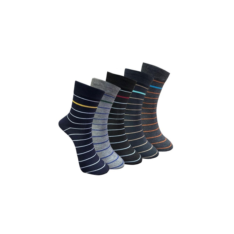 Mast & Harbour Unisex Pack Of 5 Patterned Cotton Socks