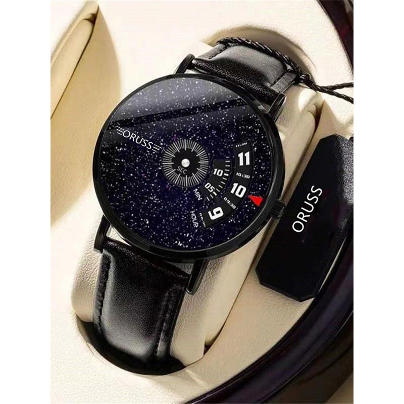 ORUSS Men Dial & Leather Straps Analogue Watch IHHIEIJFEEHI