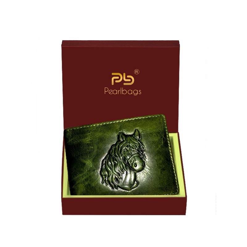 PB Pearlbags Animal Printed Leather Two Fold Wallet