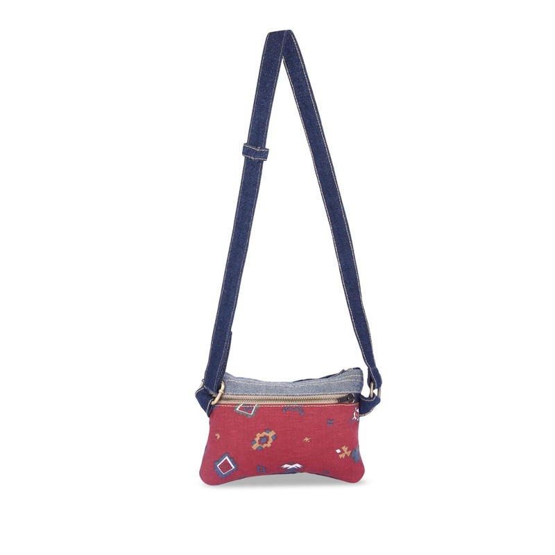 Pose india Unisex Abstract Printed Structured Cotton Sling Bag