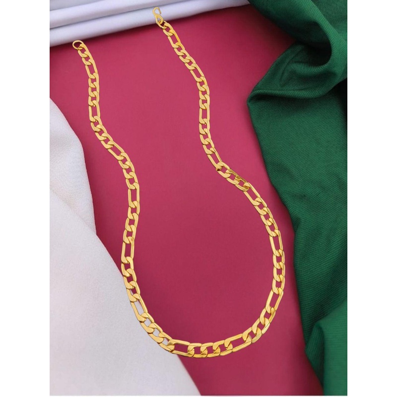SOLIBELLE Men Gold Plated Statement Chain
