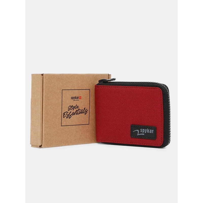 SPYKAR Men Red Leather Two Fold Wallet