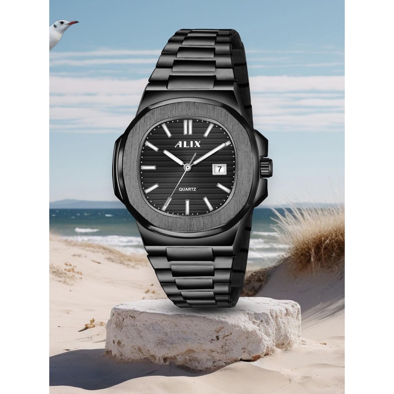 ALIX Unisex Brass Dial & Bracelet Style Straps Analogue Multi Function Watch AL3052 BB