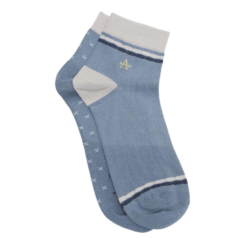 Arrow Men Pack Of 2 Printed Pure Cotton Ankle-Length Socks