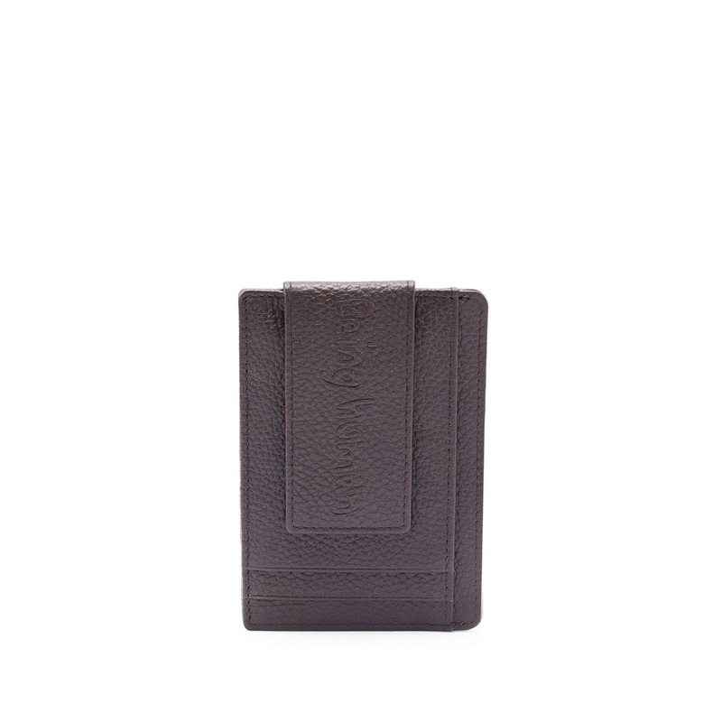Being Human Men Brand Logo Textured Leather Card Holder