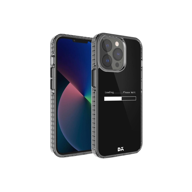 DailyObjects Black Loading Dialog Stride Printed IPhone13 Pro Back Case