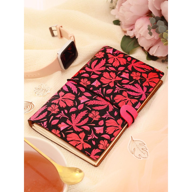 Doodle A5 Refillable Journal Notebook – Blush Forest