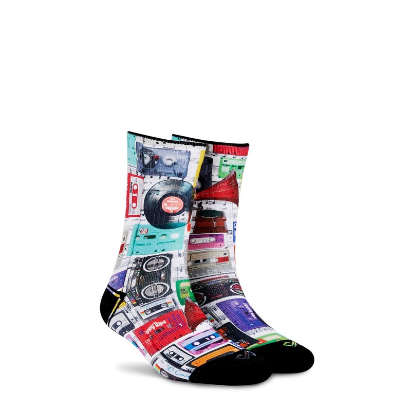 Dynamocks Unisex Multicolour Cassettes Crew Length Socks
