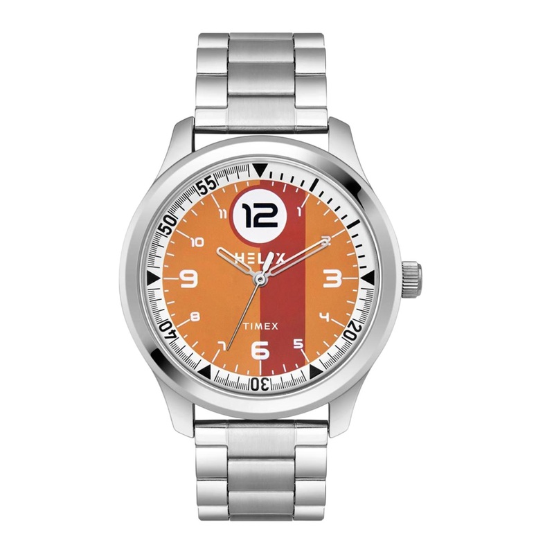 Helix Men Orange Round Dial Analog Watch – TW043HG26