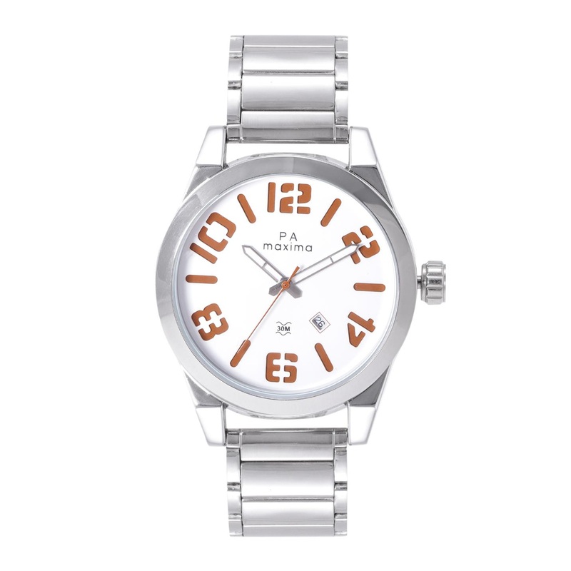 maxima Men Stainless Steel Bracelet Style Straps Analogue Watch 49361CMGI