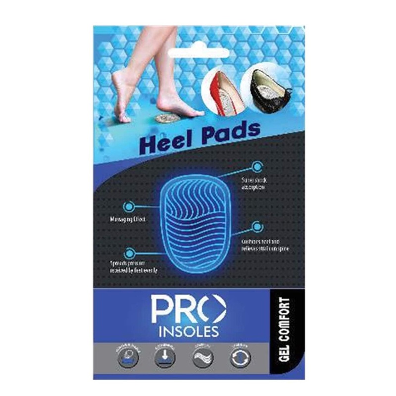 PRO Blue Heel Pad Gel Large Size Comfort Insoles