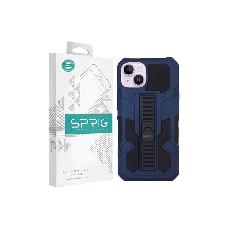 SPRIG iPhone 15 Armor Case with Stand Back Cover